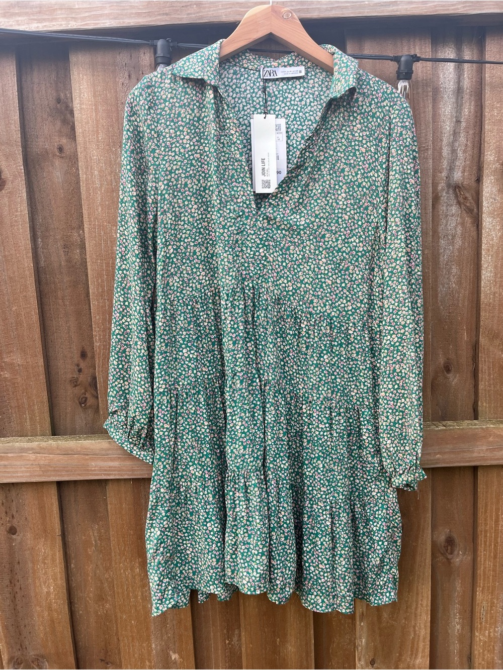 ZARA - NWT Green Shirt Dress